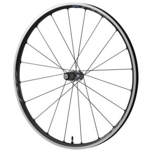 ROUE ROUTE 700 AR BLOCAGE JANTE NOIR SHIMANO RS500 TUBELESS MOY SHIMANO 10/11V.