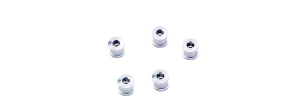 BCR-51 Bladboutjes HexStars Aluminium Botls And Nuts 7mm - 5pcs Zilver