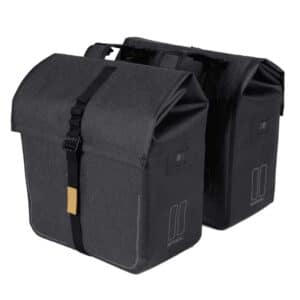 Basil fietstas dubbel Urban dry charcoal melee 50L