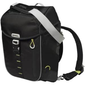 SACOCHE ARRIERE SAC A DOS VELO LATERALE BASIL MILES DAYPACK DROIT-GAUCHE SYSTEME