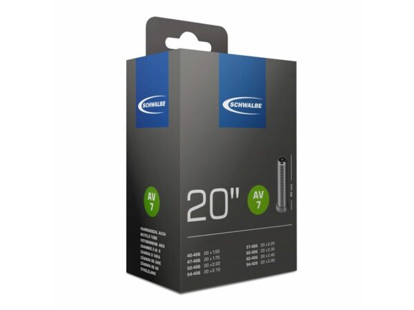CHAMBRE A AIR VELO 20" X 1.50-2.40 (40/62-406) VS SCHWALBE STANDARD AV7
