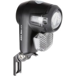 ECLAIRAGE VELO AV PILE AXA NOX CITY 4LUX LED FIXATION FOURCHE