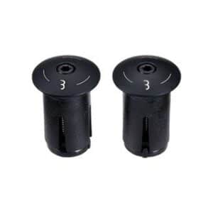 BHT-97 End Caps Aluminum ScrewOn Alu (2pcs) 18-22mm 25.4mm Cap Black